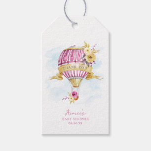 Etiquetas Para Regalos Chimenea de aire caliente rosa personalizada para