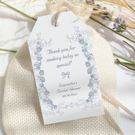Etiquetas Para Regalos Chinoiserie Floral Algo Blue Bridal Shower