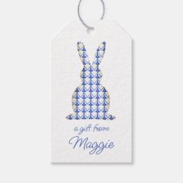 Etiquetas Para Regalos Chinoiserie Moda acuarela Bunny Rabbit Gift Tags
