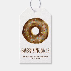 Etiquetas Para Regalos Chocolate acuarela Donut Baby Sprinkle Gracias