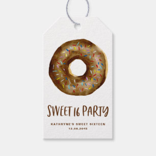 Etiquetas Para Regalos Chocolate acuarela Donut Sweteen Gracias