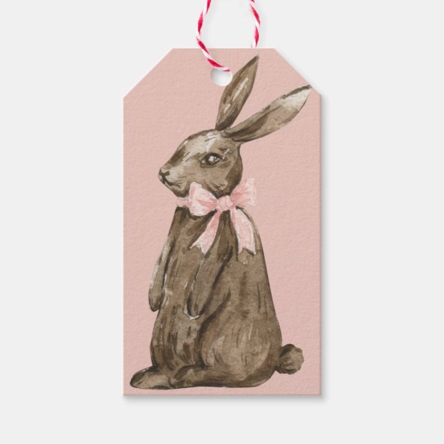Etiquetas Para Regalos Chocolate Easter Bunny (Anverso)