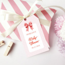 Etiquetas Para Regalos Chorreada Dulce Rosa Coquette Baby Shower