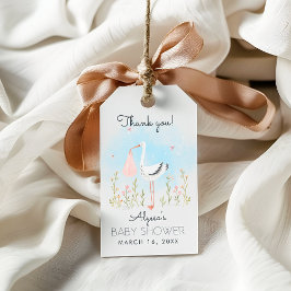 Etiquetas Para Regalos Chorreado de Acuarela para Baby Shower