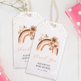 Etiquetas Para Regalos Chorreado Neutral Boho Acuarela Arcoíris Baby Show