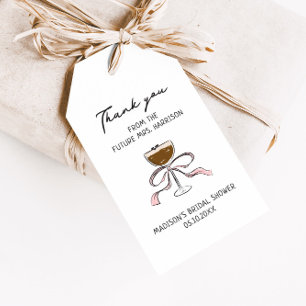 Etiquetas Para Regalos Chorreo de Espresso Martini para Despedida de Solt
