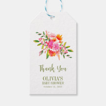 Chorreo Floral Naranja Rosa Moderno Personalizado