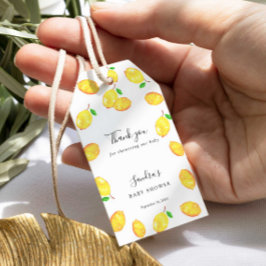 Etiquetas Para Regalos Chorro de agradecimiento elegante para baby shower