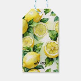 Etiquetas Para Regalos Chorro nupcial con guión floral azul a limón moder