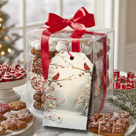 Etiquetas Para Regalos Christmas Beautiful Red Cardinals Winter Snow