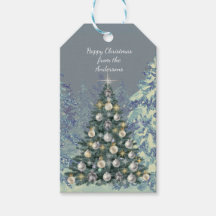 Christmas Gift Tag - Winter Forest Snow