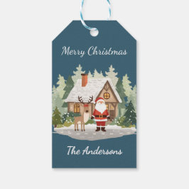 Etiquetas Para Regalos Christmas Gift Tags - Santa and Reindeer Design