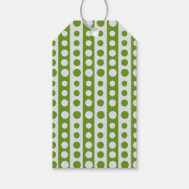 Etiquetas Para Regalos Christmas Green and White Polka Dots Holiday