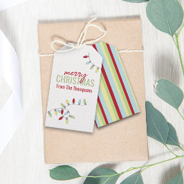 Etiquetas Para Regalos Christmas Holiday Colorful Festive String Lights 