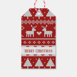 Etiquetas Para Regalos Christmas Knitted Deer Sweater Gift Tags