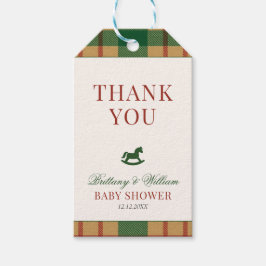 Etiquetas Para Regalos Christmas Plaid Preppy Bear Baby Shower 