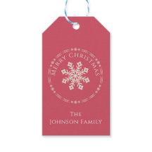 Christmas snow flake Gift Tag