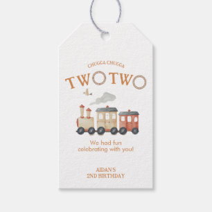 Etiquetas Para Regalos Chugga dos trenes segundo cumpleaños