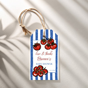 Etiquetas Para Regalos Ciao bebé tomate azul favor de baby shower italian