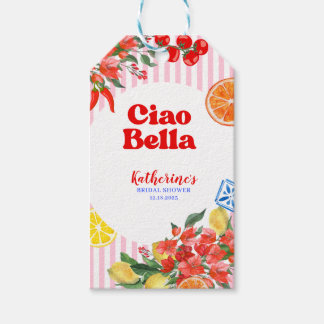 Etiquetas Para Regalos Ciao bella la dolce vita Despedida de soltera ital