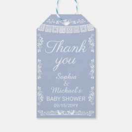 Etiquetas Para Regalos Cielito Lindo Blue Papel Picado Baby Shower