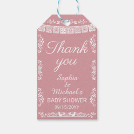 Etiquetas Para Regalos Cielito Lindo Blush Pink Papel Picado Baby Shower