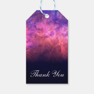 Etiquetas Para Regalos Cielo Estrellado Rosa Púrpura Galaxia Cósmica Ciel