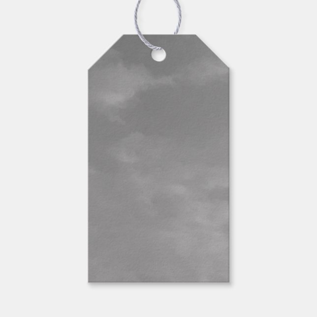 Etiquetas Para Regalos Cielo gris personalizable (Anverso)