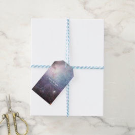 Etiquetas Para Regalos Cielo violeta orgánico estrellas nebulosa de orión