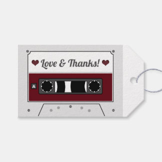 Etiquetas Para Regalos Cinta Cassette Vino rojo Favor de la Boda