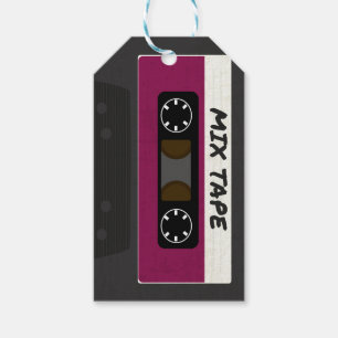 Etiquetas Para Regalos Cinta Mixta Morada - Regalo Inspirado en los 80 y