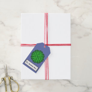Etiquetas Para Regalos Cinta verde de flores por Kenneth Yoncich