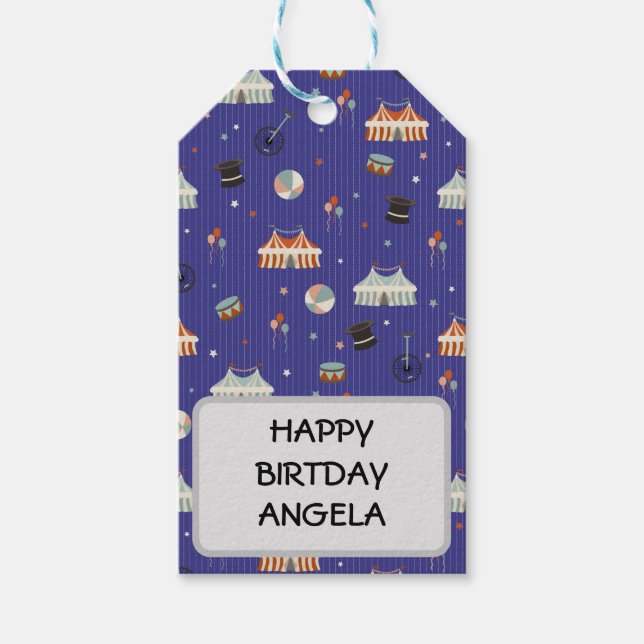 Etiquetas Para Regalos Circus Fun (Anverso)