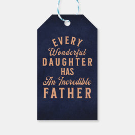 Etiquetas Para Regalos Cita Inspiradora del Día del Padre Hija