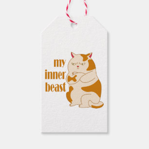 Etiquetas Para Regalos Cita motivacional de gato gordo perezoso de mi bes