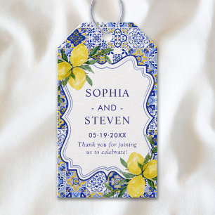 Etiquetas Para Regalos Citrus & Tile Mediterranean Wedding Celebration