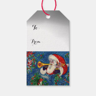 ETIQUETAS PARA REGALOS CLARÍN DE PAPÁ NOEL, NOCHE DE NAVIDAD