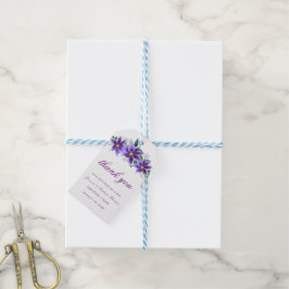 Etiquetas Para Regalos Clásica y elegante Clematis Agradecimiento de Boda