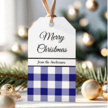 Clásico Cuadro Azul Feliz Navidad