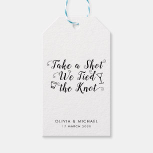 Etiquetas Para Regalos Clásico Gracias Atado al Boda de disparo de Knot T