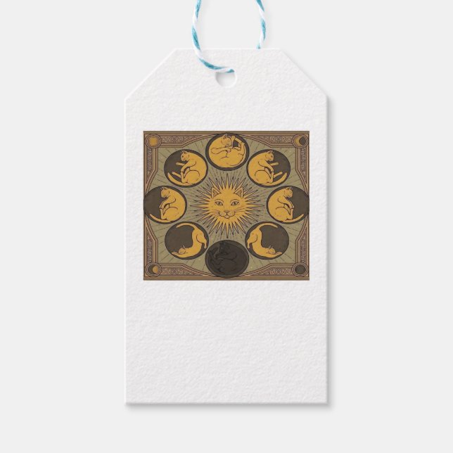 Etiquetas Para Regalos Clásico Luna Whimsigoth (Anverso)
