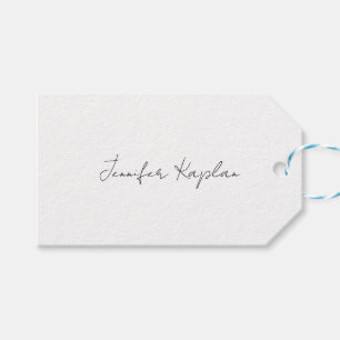Etiquetas Para Regalos Clásico Minimalista Profesional Blanco y Negro