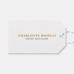 Etiquetas Para Regalos Clásico Minimalista Profesional Color Oro
