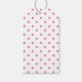 Etiquetas Para Regalos Classic Stars Fuchsia Pink - White