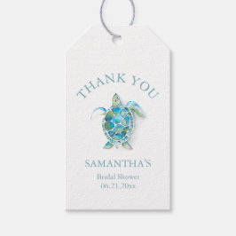 Etiquetas Para Regalos Classy Beach Bridal Shower Favor Tags Sea Turtle