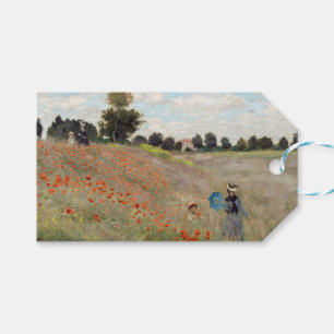 Etiquetas Para Regalos Claude Monet - Campo de amapola