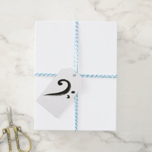 Etiquetas Para Regalos Clave de Fa Minimalista – Símbolo de Música de Pin