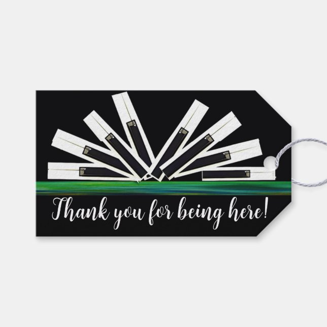 ETIQUETAS PARA REGALOS CLAVES DE MEDIANOCHE (Frente (Horizontal))