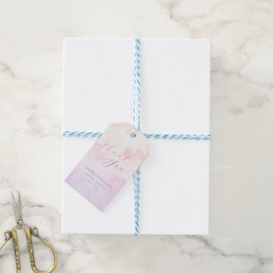 Etiquetas Para Regalos Cloud 9 Dreamy Pastel Pink Bridal Shower Gracias