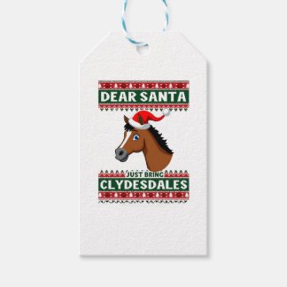 Etiquetas Para Regalos Clydesdale Horse Christmas Ugly Xmas Sweater Eques